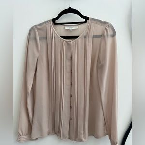 Womens nude/peach blouse from Loft size small